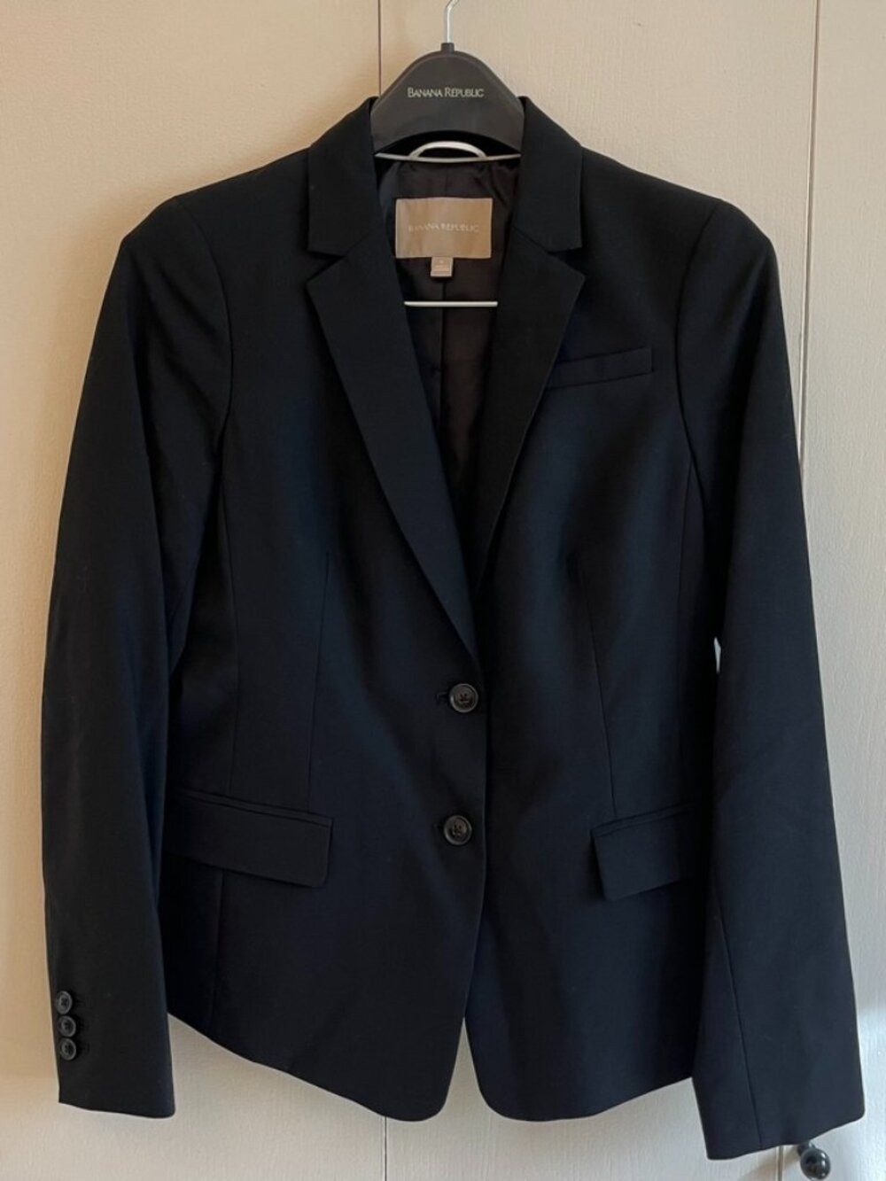 Banana Republic Black Italian Wool Blazer